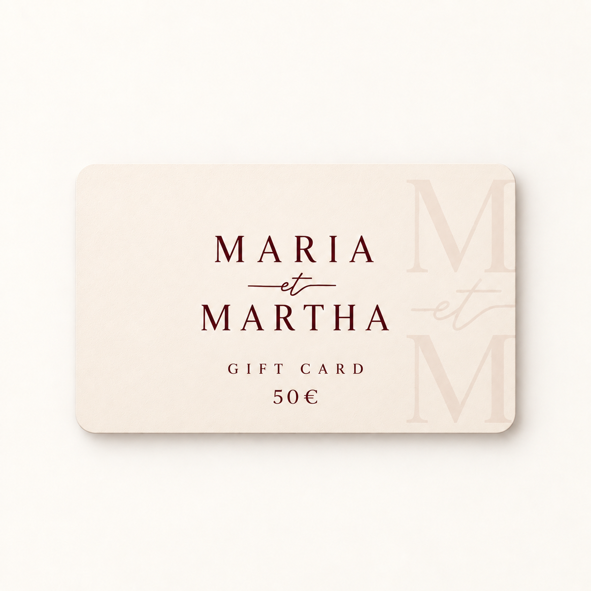 Maria et Martha Gift Card