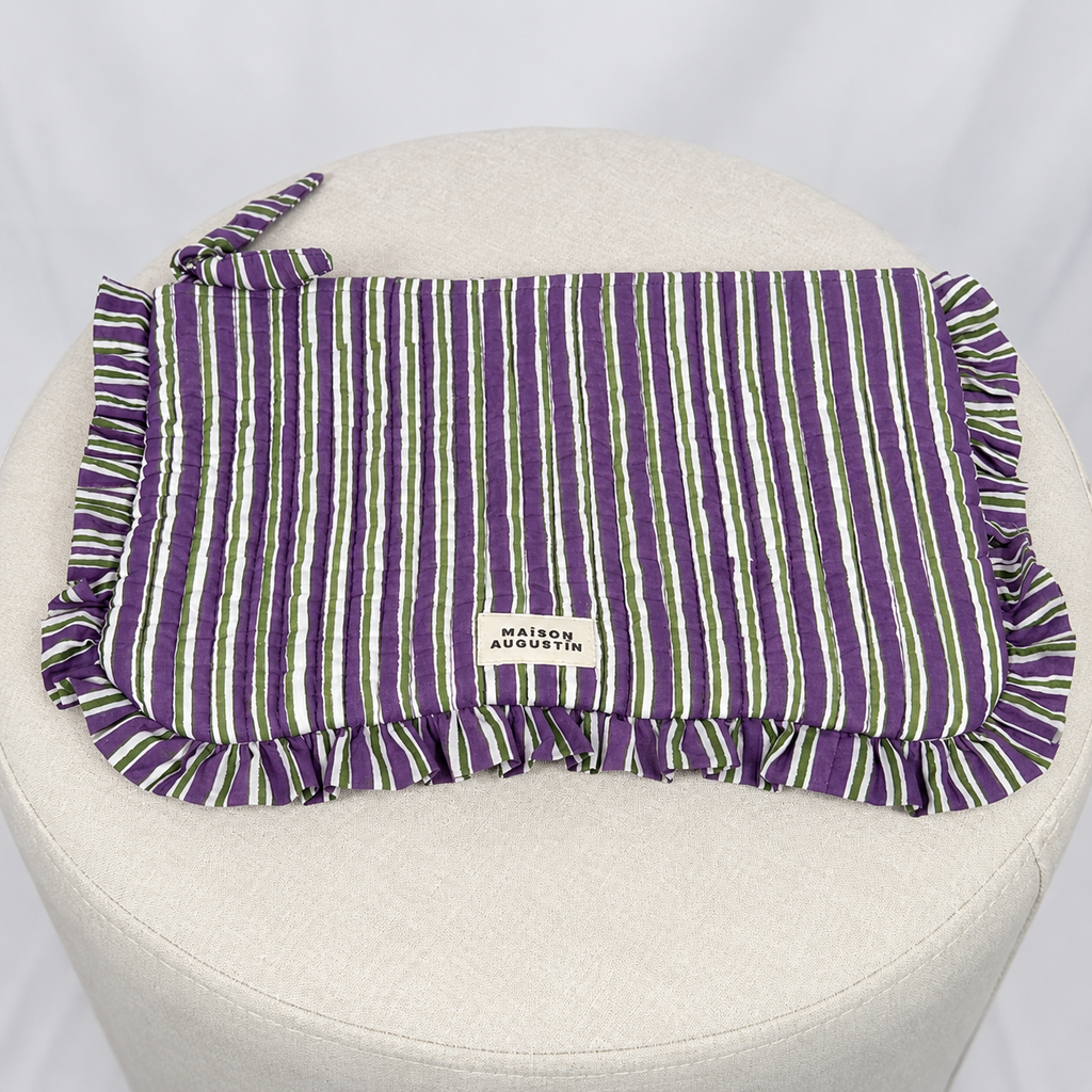 Maison Augustin – Ruffle Pouch Plum