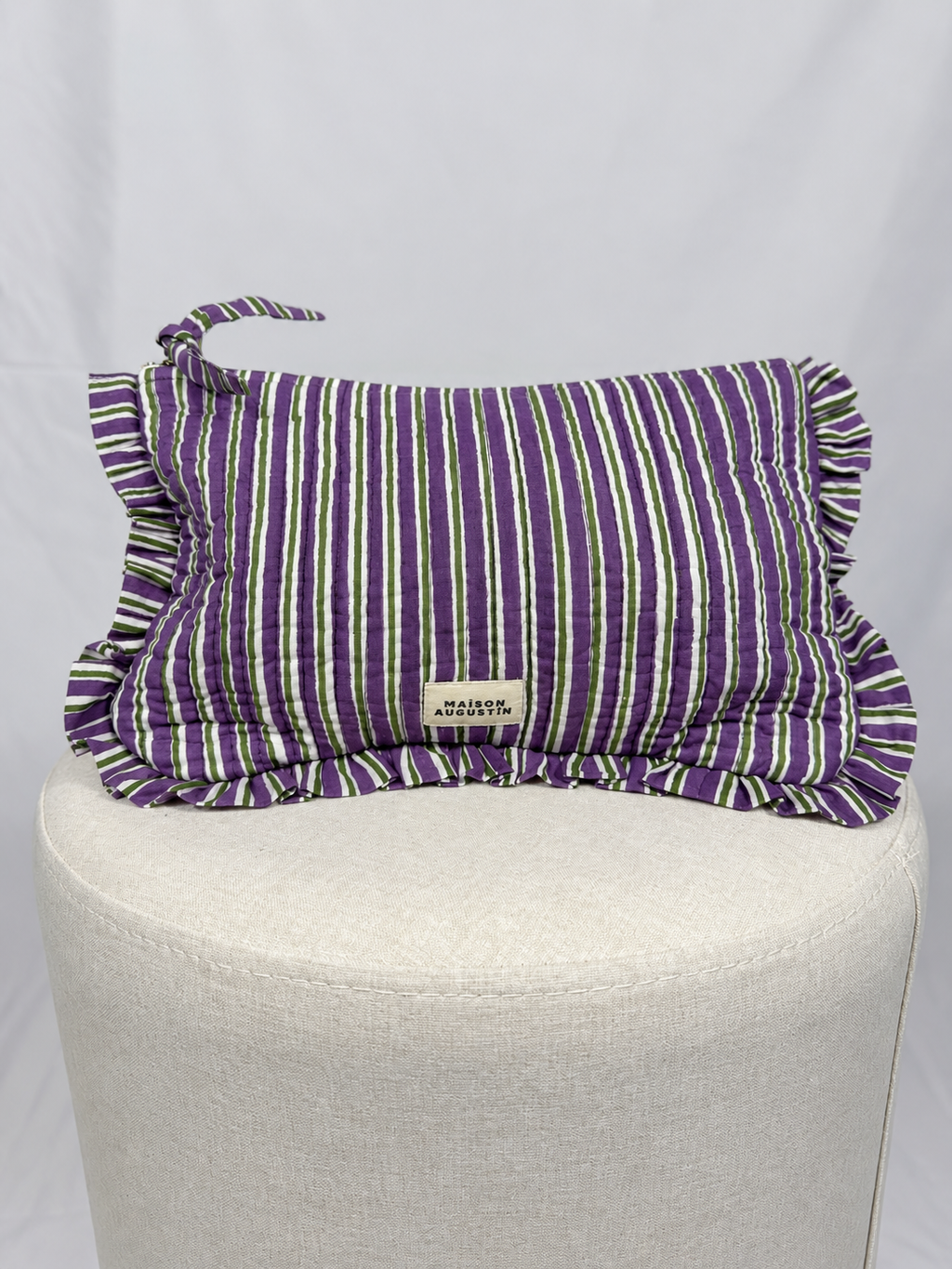 Maison Augustin – Ruffle Pouch Plum