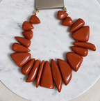 RUBY Statement Necklace – Cherry Red