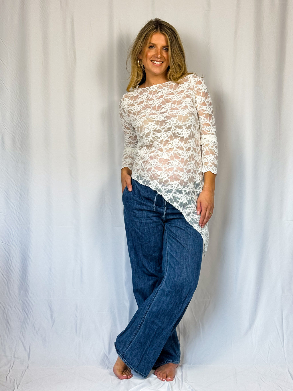 MARA Lace Top – Ivory