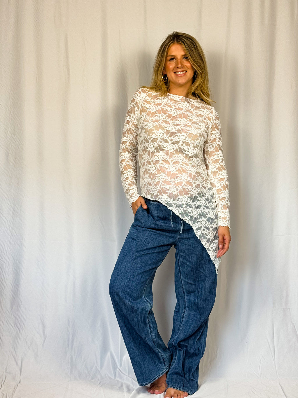 MARA Lace Top – Ivory