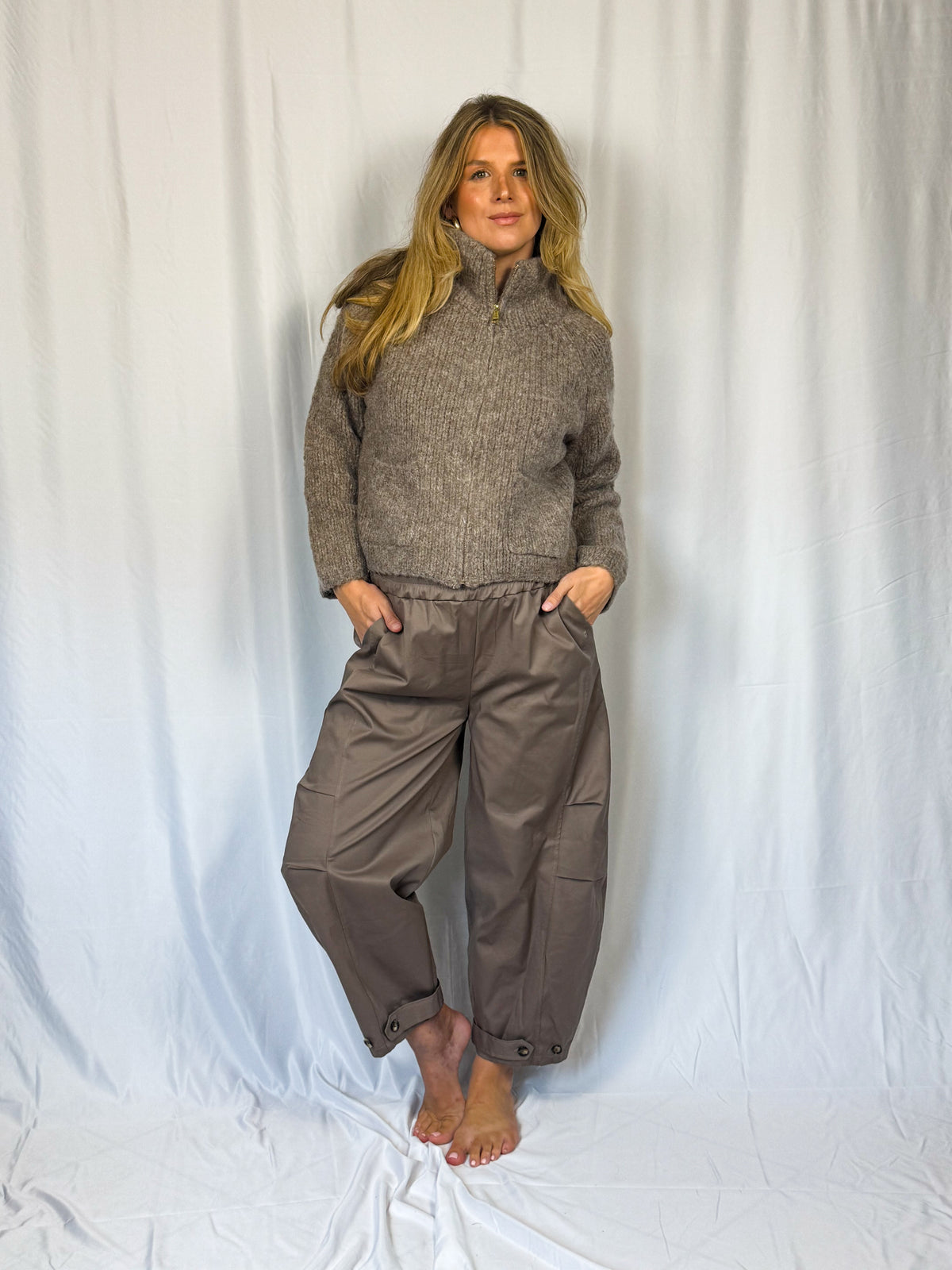 TESS Balloon Pants – Taupe