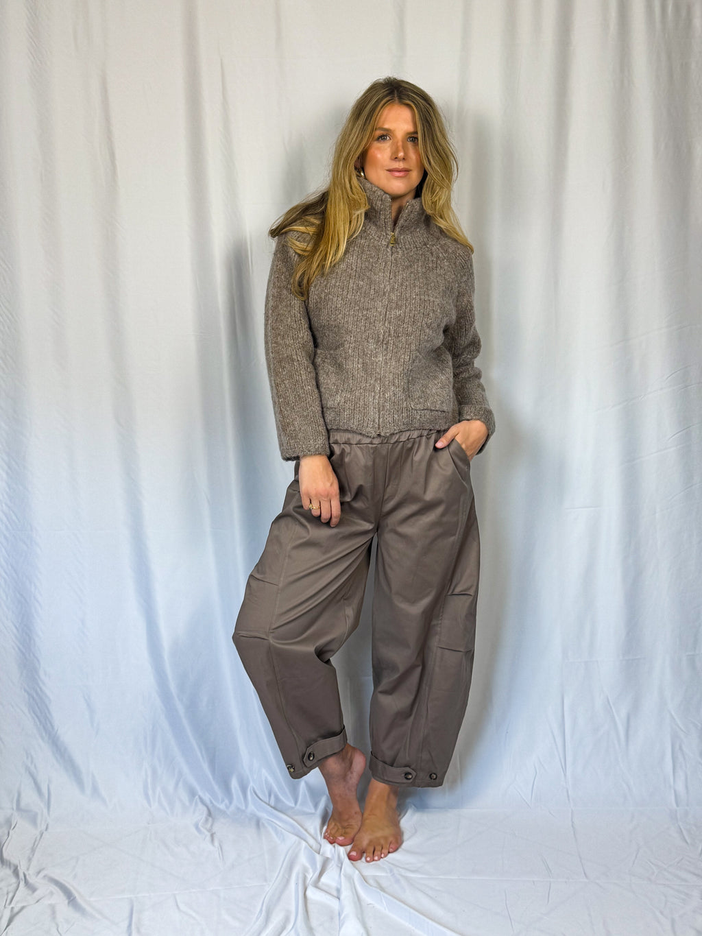 TESS Balloon Pants – Taupe