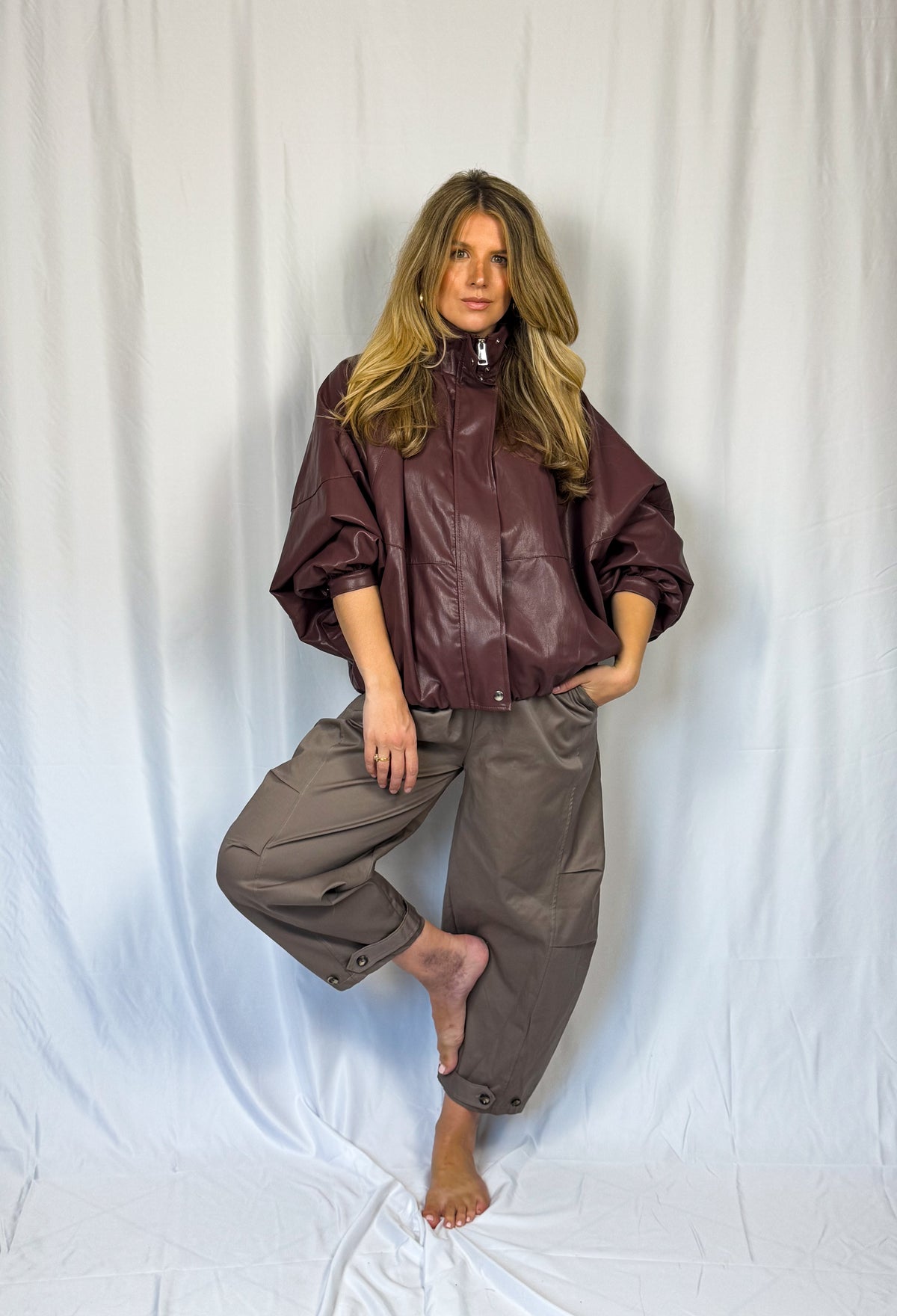 ROMY PU-Jacket - Burgundy