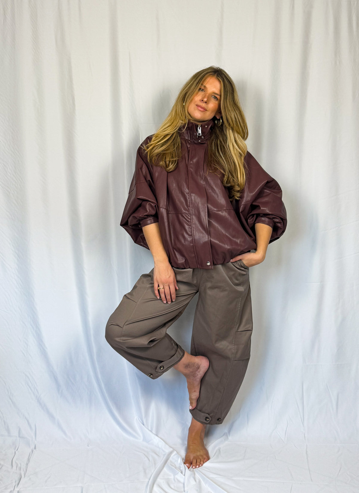 ROMY PU-Jacket - Burgundy