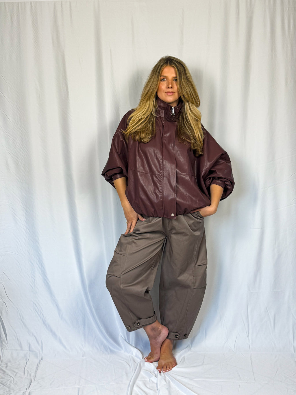 ROMY PU-Jacket - Burgundy