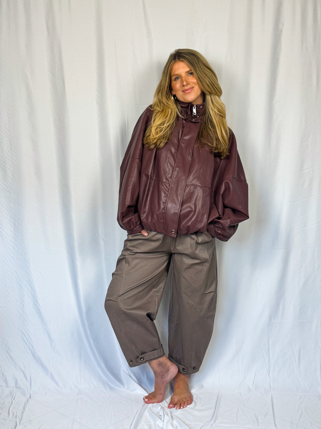 ROMY PU-Jacket - Burgundy