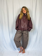 ROMY PU-Jacket - Burgundy