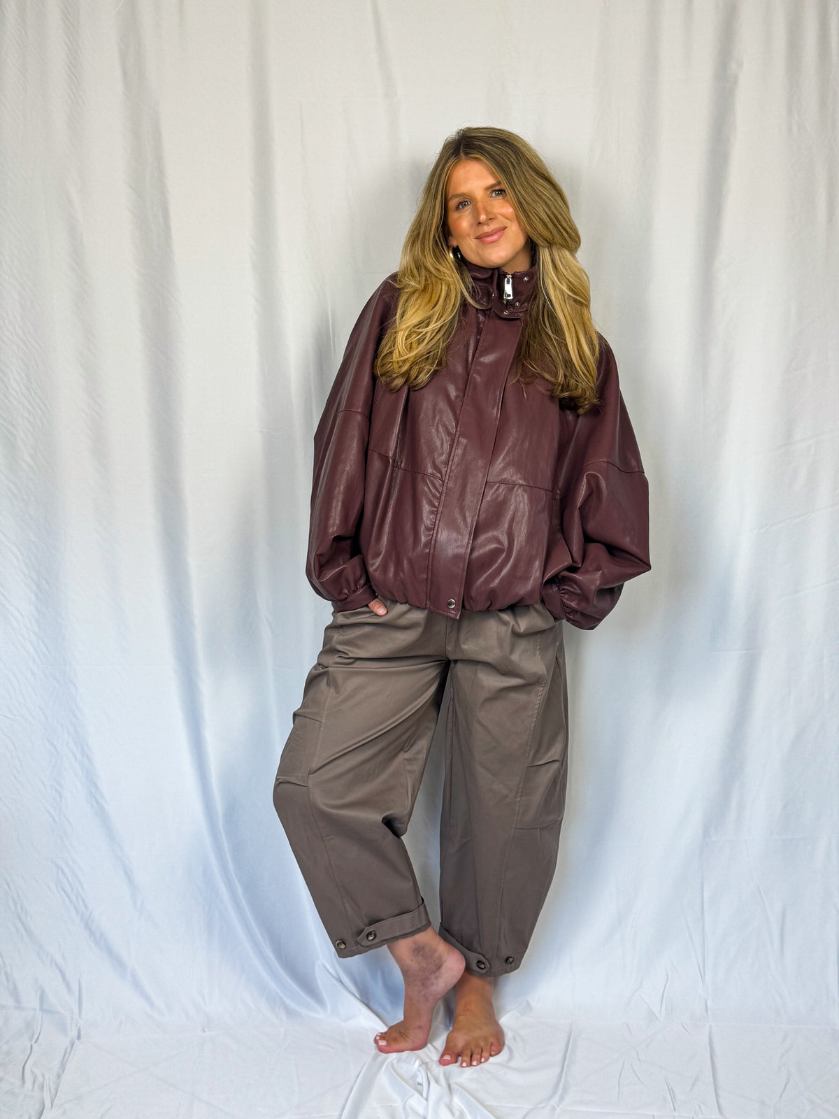 ROMY PU-Jacket - Burgundy