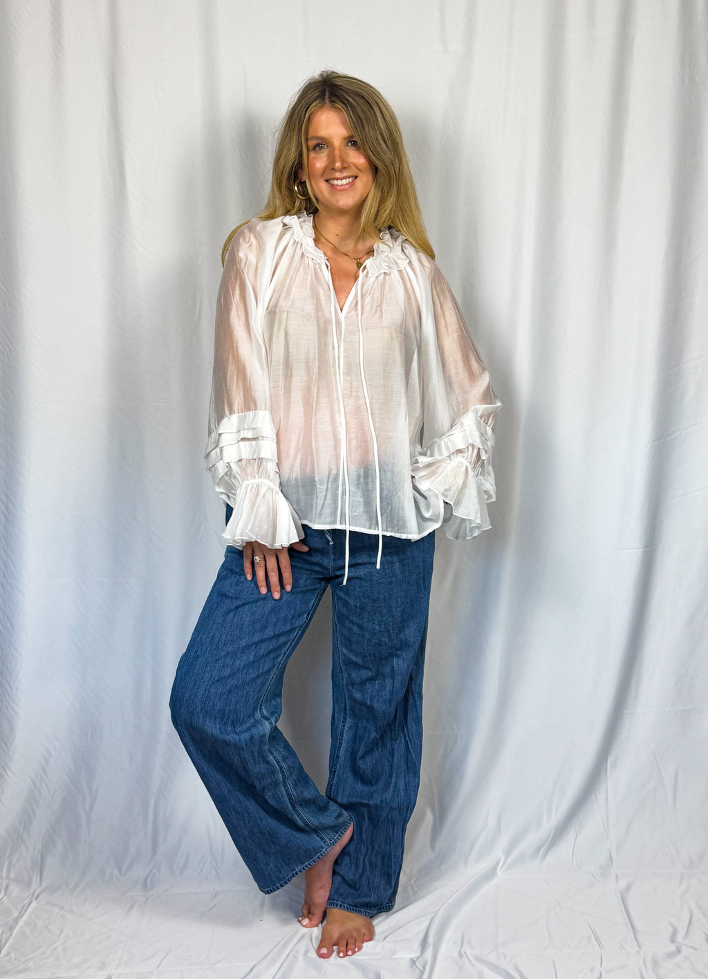AVA Blouse - Ivory
