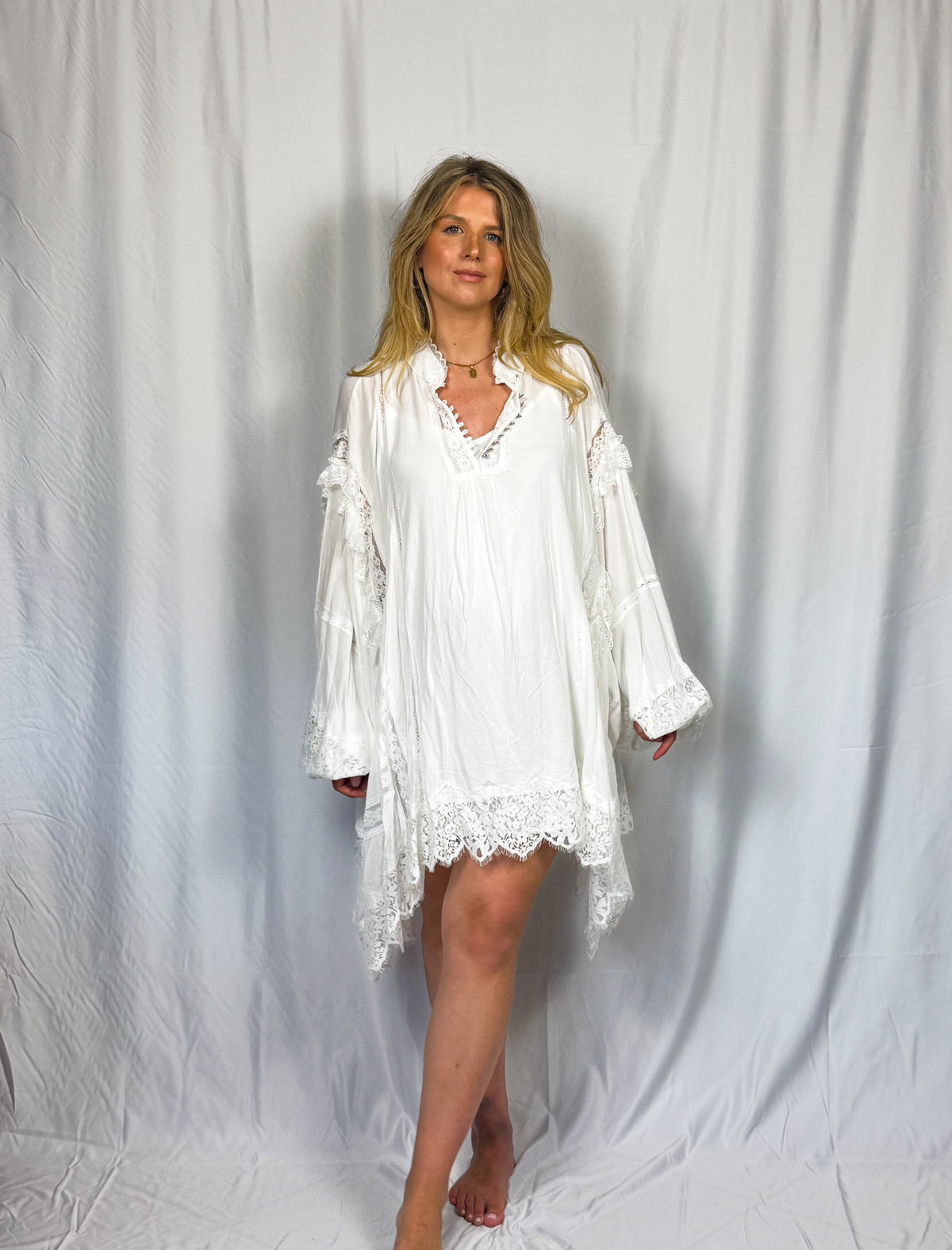 SADIE Lace Dress – Ivory