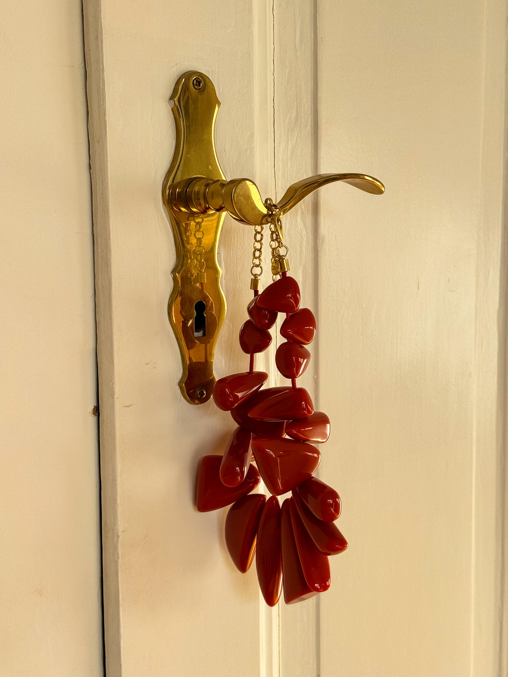 RUBY Statement Necklace – Cherry Red