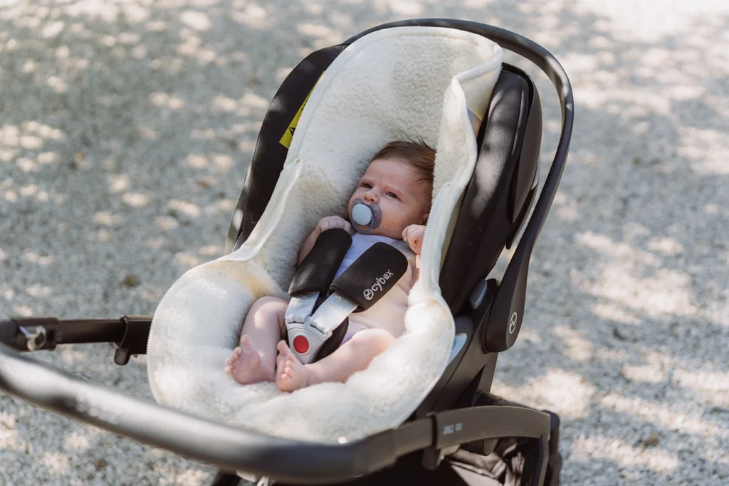 Babyfußsack für Autositz oder Maxi-Cosi – Merinowolle